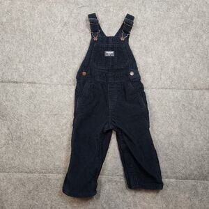Oshkosh Bgosh Overalls Boys 18 Months Cordory Navy Blue Classic Farm USA Outdoor